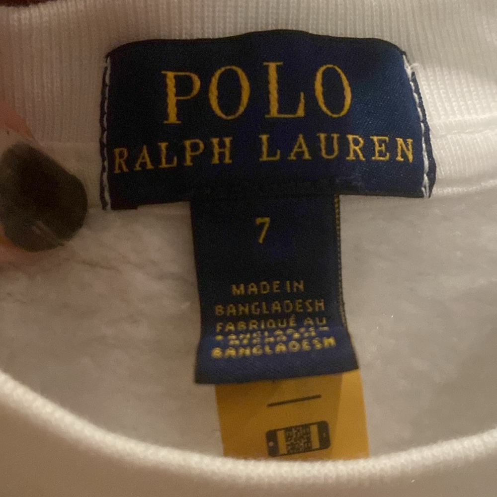 Ralph Lauren Polo Bear Fleece Sweatshirt - Size 7 Kids - Picture 4 of 7